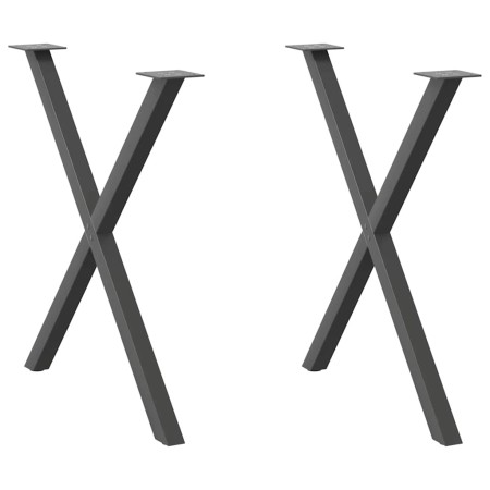 Patas para mesa de comedor en forma de X 2 uds antracita acero de , Patas para mesas - Ref: Foro24-4012918, Precio: 57,25 €, ...