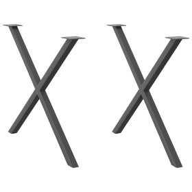 Patas para mesa de comedor en forma de X 2 uds antracita acero de , Patas para mesas - Ref: Foro24-4012926, Precio: 64,07 €, ...