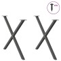 Patas para mesa de comedor en forma de X 2 uds antracita acero de , Patas para mesas - Ref: Foro24-4012926, Precio: 64,07 €, ...