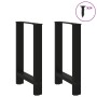 Patas de mesa de centro acero negro 2 uds 50x(72-73) cm de , Patas para mesas - Ref: Foro24-4013300, Precio: 83,48 €, Descuen...