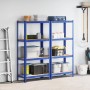 Estanterías de 4 baldas 2 uds madera contrachapada y acero azul de , Estanterías industriales - Ref: Foro24-4016935, Precio: ...