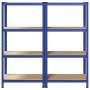 Estanterías de 4 baldas 2 uds madera contrachapada y acero azul de , Estanterías industriales - Ref: Foro24-4016935, Precio: ...
