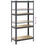 Estante almacenaje 4 niveles 2 uds acero y madera contrachapada de , Estanterías industriales - Ref: Foro24-4016937, Precio: ...