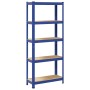 Estantería almacenaje 5 niveles azul madera ingeniería acero de , Estanterías industriales - Ref: Foro24-4016940, Precio: 42,...