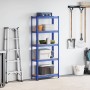 Estantería almacenaje 5 niveles azul madera ingeniería acero de , Estanterías industriales - Ref: Foro24-4016940, Precio: 42,...