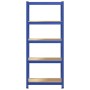 Estantería almacenaje 5 niveles azul madera ingeniería acero de , Estanterías industriales - Ref: Foro24-4016940, Precio: 42,...