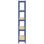 Estantería almacenaje 5 niveles azul madera ingeniería acero de , Estanterías industriales - Ref: Foro24-4016940, Precio: 42,...