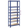 Estantería almacenaje 5 niveles azul madera ingeniería acero de , Estanterías industriales - Ref: Foro24-4016940, Precio: 42,...