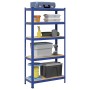 Estantería almacenaje 5 niveles azul madera ingeniería acero de , Estanterías industriales - Ref: Foro24-4016949, Precio: 48,...