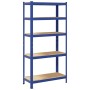 Estantería almacenaje 5 niveles azul madera ingeniería acero de , Estanterías industriales - Ref: Foro24-4016949, Precio: 48,...