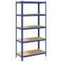 Estantería almacenaje 5 niveles azul madera ingeniería acero de , Estanterías industriales - Ref: Foro24-4016961, Precio: 62,...