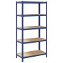 Estantería almacenaje 5 niveles azul madera ingeniería acero de , Estanterías industriales - Ref: Foro24-4016961, Precio: 62,...