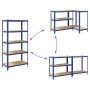 Estantería almacenaje 5 niveles azul madera ingeniería acero de , Estanterías industriales - Ref: Foro24-4016961, Precio: 62,...