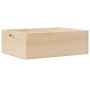 Caja de madera con asas madera maciza pino 40x30x13 cm de , Cestas para almacenaje - Ref: Foro24-4017393, Precio: 28,04 €, De...