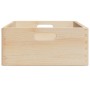 Caja de madera con asas madera maciza pino 40x30x13 cm de , Cestas para almacenaje - Ref: Foro24-4017393, Precio: 28,04 €, De...