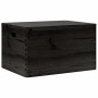 Caja de madera con tapa y asas madera maciza pino 40x30x23 cm de , Cestas para almacenaje - Ref: Foro24-4017398, Precio: 47,2...
