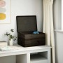 Caja de madera con tapa y asas madera maciza pino 40x30x23 cm de , Cestas para almacenaje - Ref: Foro24-4017398, Precio: 47,2...