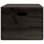 Caja de madera con tapa y asas madera maciza pino 40x30x23 cm de , Cestas para almacenaje - Ref: Foro24-4017398, Precio: 47,2...