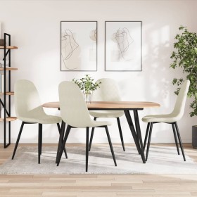 Sillas de comedor 4 unidades terciopelo blanco crema en Sillas de comedor | Comprar online en Foru.es
