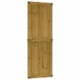 Puerta de granero CORONA madera maciza pino 80x210 cm de , Puertas - Ref: Foro24-4103416, Precio: 194,93 €, Descuento: %