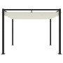 Cenador de jardín con techo retráctil acero crema 3x3 m de , Carpas y cenadores - Ref: Foro24-4003960, Precio: 393,27 €, Desc...