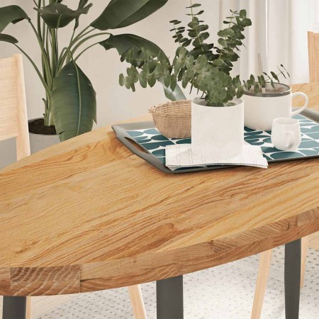 Tablero de mesa ovalado madera maciza de roble 140x60x4 cm de , Tableros para mesas - Ref: Foro24-4009052, Precio: 178,62 €, ...