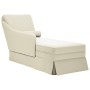 Chaise longue respaldo reposabrazos derecho terciopelo crema de , Divanes - Ref: Foro24-4009789, Precio: 152,38 €, Descuento: %
