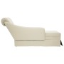 Chaise longue respaldo reposabrazos derecho terciopelo crema de , Divanes - Ref: Foro24-4009789, Precio: 152,38 €, Descuento: %