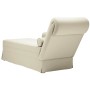 Chaise longue respaldo reposabrazos derecho terciopelo crema de , Divanes - Ref: Foro24-4009789, Precio: 152,38 €, Descuento: %