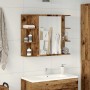Armario de espejo de baño contrachapada envejecida 80x20,5x64cm de , Tocadores de baño - Ref: Foro24-856036, Precio: 84,70 €,...