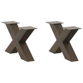 Patas de mesa centro forma X 2uds acero natural 50x(30-31) cm de , Patas para mesas - Ref: Foro24-4012939, Precio: 81,36 €, D...