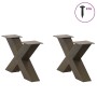 Patas de mesa centro forma X 2uds acero natural 50x(30-31) cm de , Patas para mesas - Ref: Foro24-4012939, Precio: 81,36 €, D...
