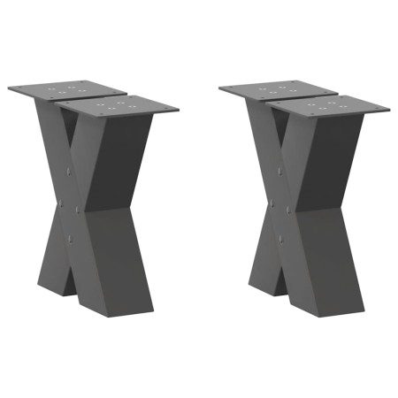 Patas de mesa centro forma X 2uds acero antracita 30x(30-31) cm de , Patas para mesas - Ref: Foro24-4012930, Precio: 76,44 €,...