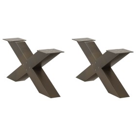 Patas de mesa centro forma X 2uds acero natural 70x(30-31) cm de , Patas para mesas - Ref: Foro24-4012947, Precio: 90,04 €, D...