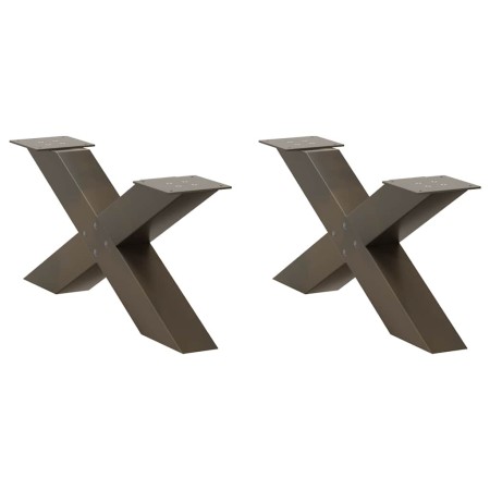 Patas de mesa centro forma X 2uds acero natural 70x(30-31) cm de , Patas para mesas - Ref: Foro24-4012947, Precio: 90,04 €, D...