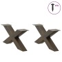 Patas de mesa centro forma X 2uds acero natural 70x(30-31) cm de , Patas para mesas - Ref: Foro24-4012947, Precio: 90,04 €, D...