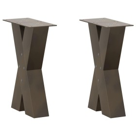 Patas de mesa centro forma X 2uds acero natural 28x(42-43) cm de , Patas para mesas - Ref: Foro24-4012951, Precio: 81,26 €, D...
