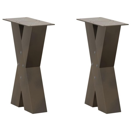 Patas de mesa centro forma X 2uds acero natural 28x(42-43) cm de , Patas para mesas - Ref: Foro24-4012951, Precio: 81,26 €, D...