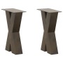 Patas de mesa centro forma X 2uds acero natural 28x(42-43) cm de , Patas para mesas - Ref: Foro24-4012951, Precio: 81,26 €, D...