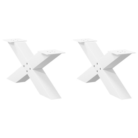 Patas de mesa de centro forma X 2uds acero blanco 70x(30-31) cm de , Patas para mesas - Ref: Foro24-4012945, Precio: 92,43 €,...