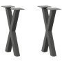 Patas para mesa de centro en forma de X 2 uds antracita acero de , Patas para mesas - Ref: Foro24-4012894, Precio: 51,22 €, D...