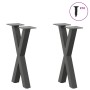 Patas para mesa de centro en forma de X 2 uds antracita acero de , Patas para mesas - Ref: Foro24-4012894, Precio: 51,22 €, D...