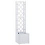 Arriate con enrejado y sistema de riego automático blanco de vidaXL, Maceteros y jardineras - Ref: Foro24-313963, Precio: 119...