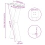 Patas para mesa de centro en forma de X 2 uds antracita acero de , Patas para mesas - Ref: Foro24-4012894, Precio: 51,22 €, D...