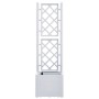 Arriate con enrejado y sistema de riego automático blanco de vidaXL, Maceteros y jardineras - Ref: Foro24-313963, Precio: 119...