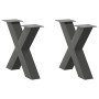 Patas para mesa de centro en forma de X 2 uds antracita acero de , Patas para mesas - Ref: Foro24-4012958, Precio: 90,21 €, D...