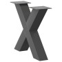Patas para mesa de centro en forma de X 2 uds antracita acero de , Patas para mesas - Ref: Foro24-4012958, Precio: 90,21 €, D...