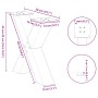 Patas para mesa de centro en forma de X 2 uds antracita acero de , Patas para mesas - Ref: Foro24-4012958, Precio: 90,21 €, D...