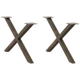 Patas de mesa centro forma X 2uds acero natural 70x(42-43) cm de , Patas para mesas - Ref: Foro24-4012907, Precio: 58,39 €, D...