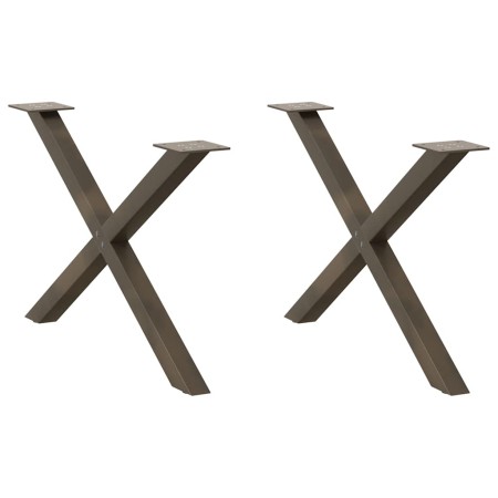 Patas de mesa centro forma X 2uds acero natural 70x(42-43) cm de , Patas para mesas - Ref: Foro24-4012907, Precio: 58,39 €, D...